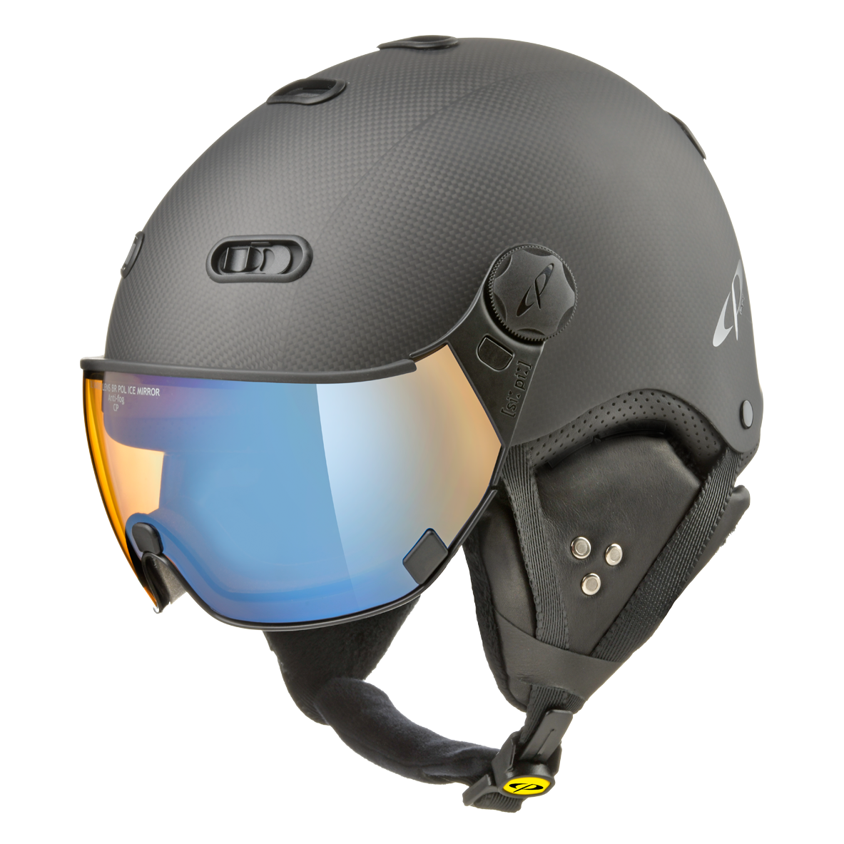 CP Carachillo Carbon Skihelm mit Visier in Black