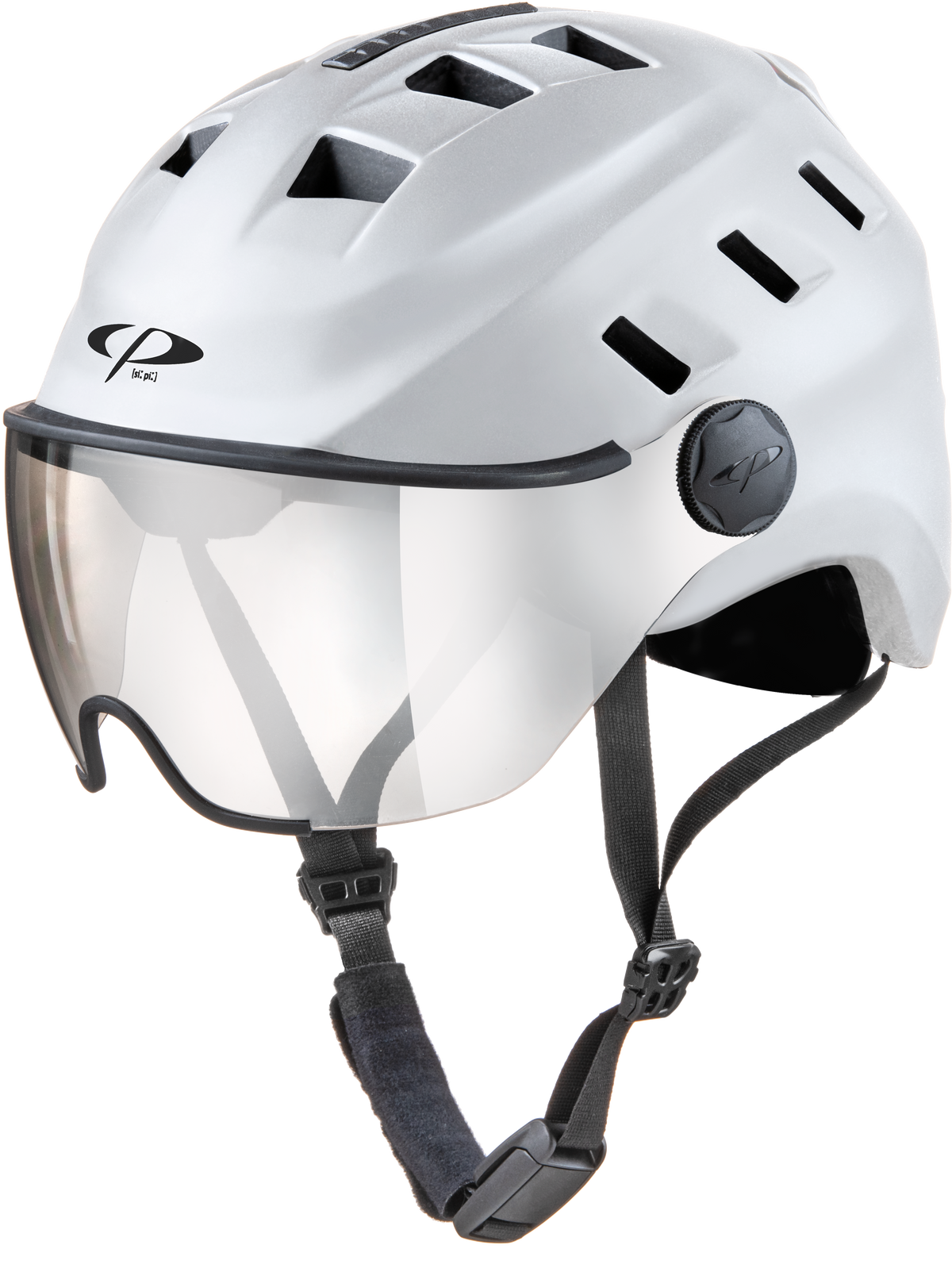 CP Chimo Bike, Velo Helm mit Visier - white