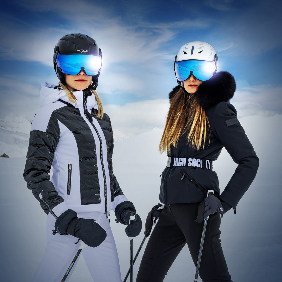 CP Corao+ Cashmere Skihelm mit Visier in Black - emotion 2