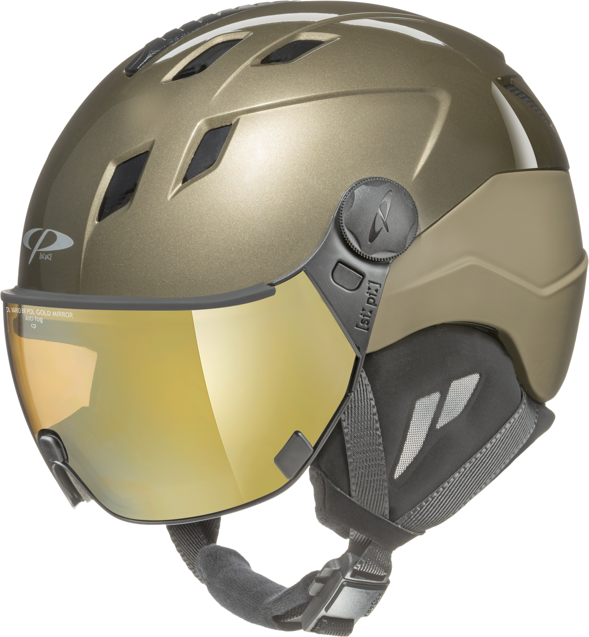 CP Corao+ Skihelm mit Visier in tobacco - Polarised 25-26