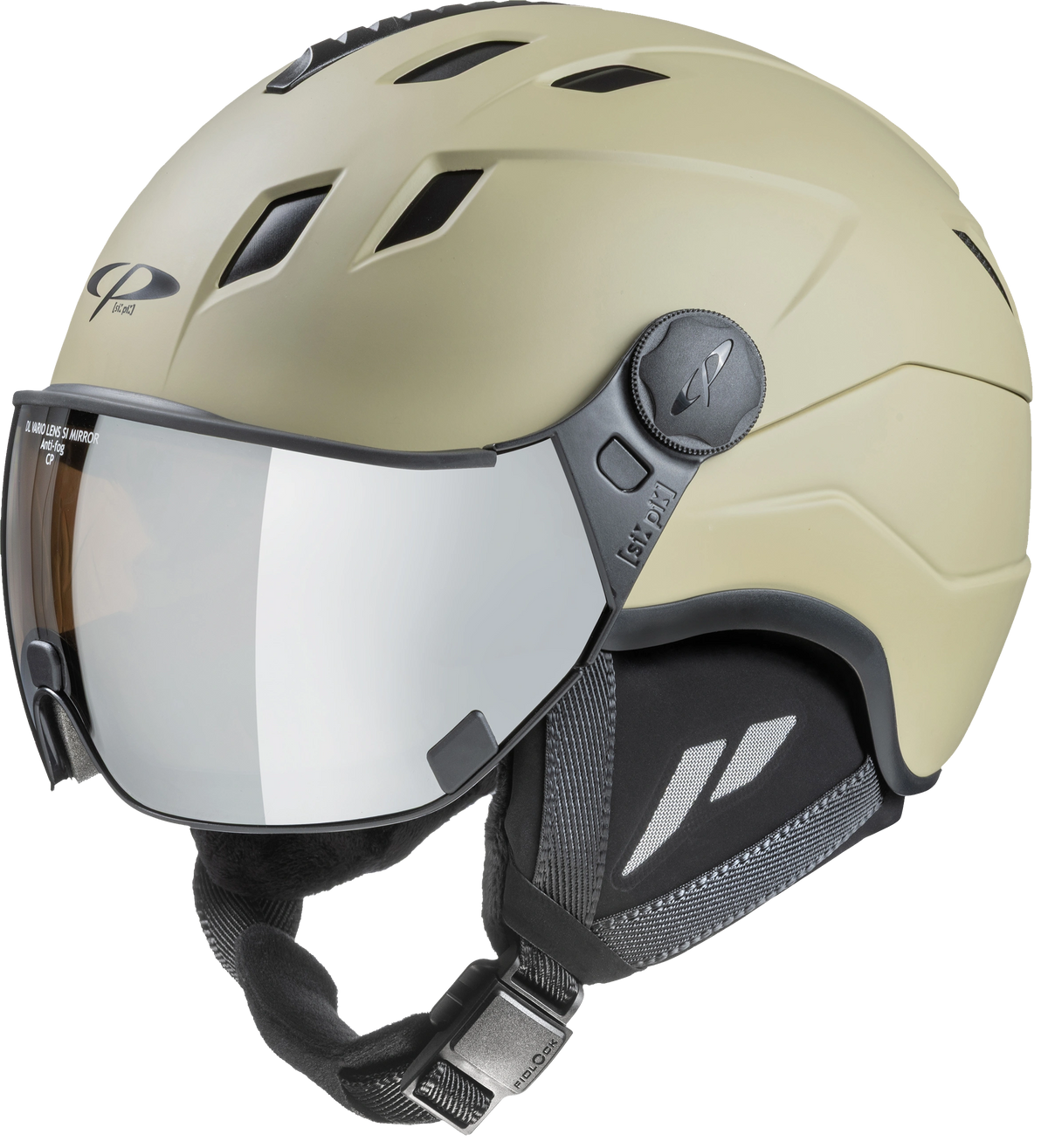 CP Corao+ Skihelm mit Visier in mossgreen- Photochromic