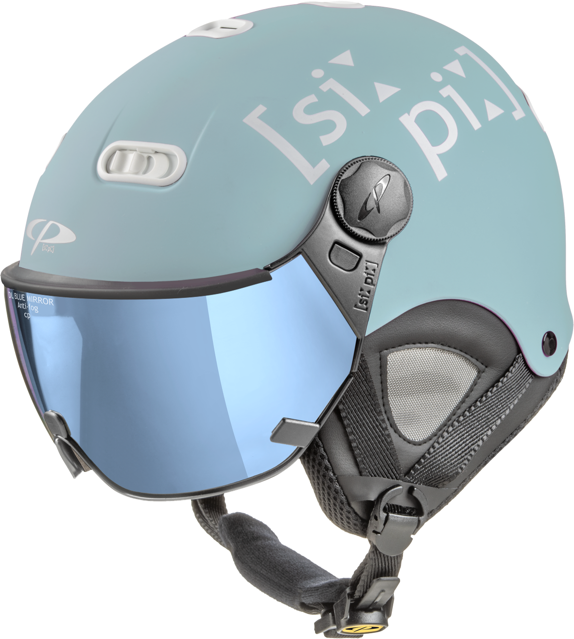 CP Carachillo XS Skihelm mit Visier in softlight blue