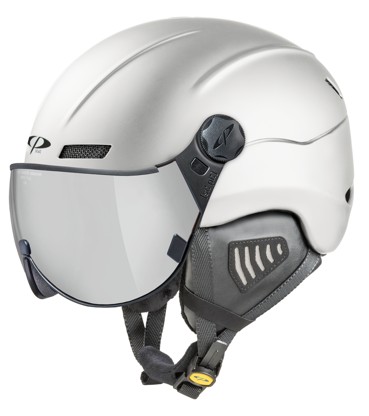 CP New Camurai Skihelm mit Visier in white - single lens
