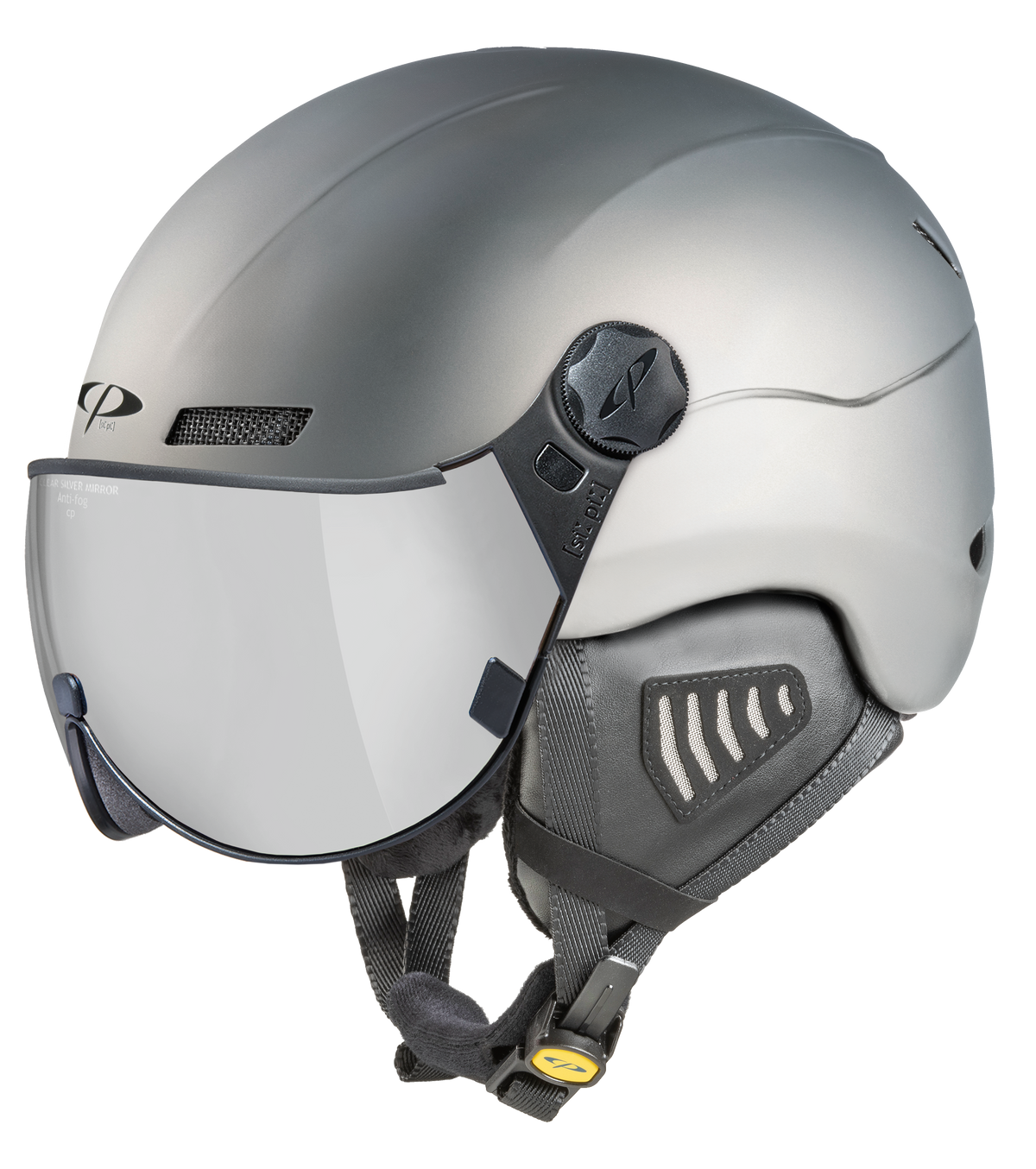 CP New Camurai Skihelm mit Visier in silver - single lens
