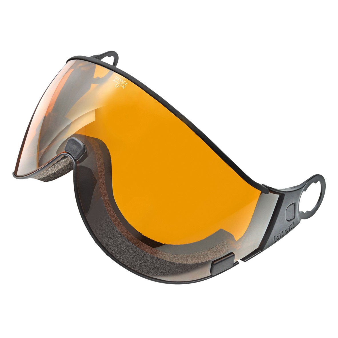 cp single lens visier - orange - black frame 1.6