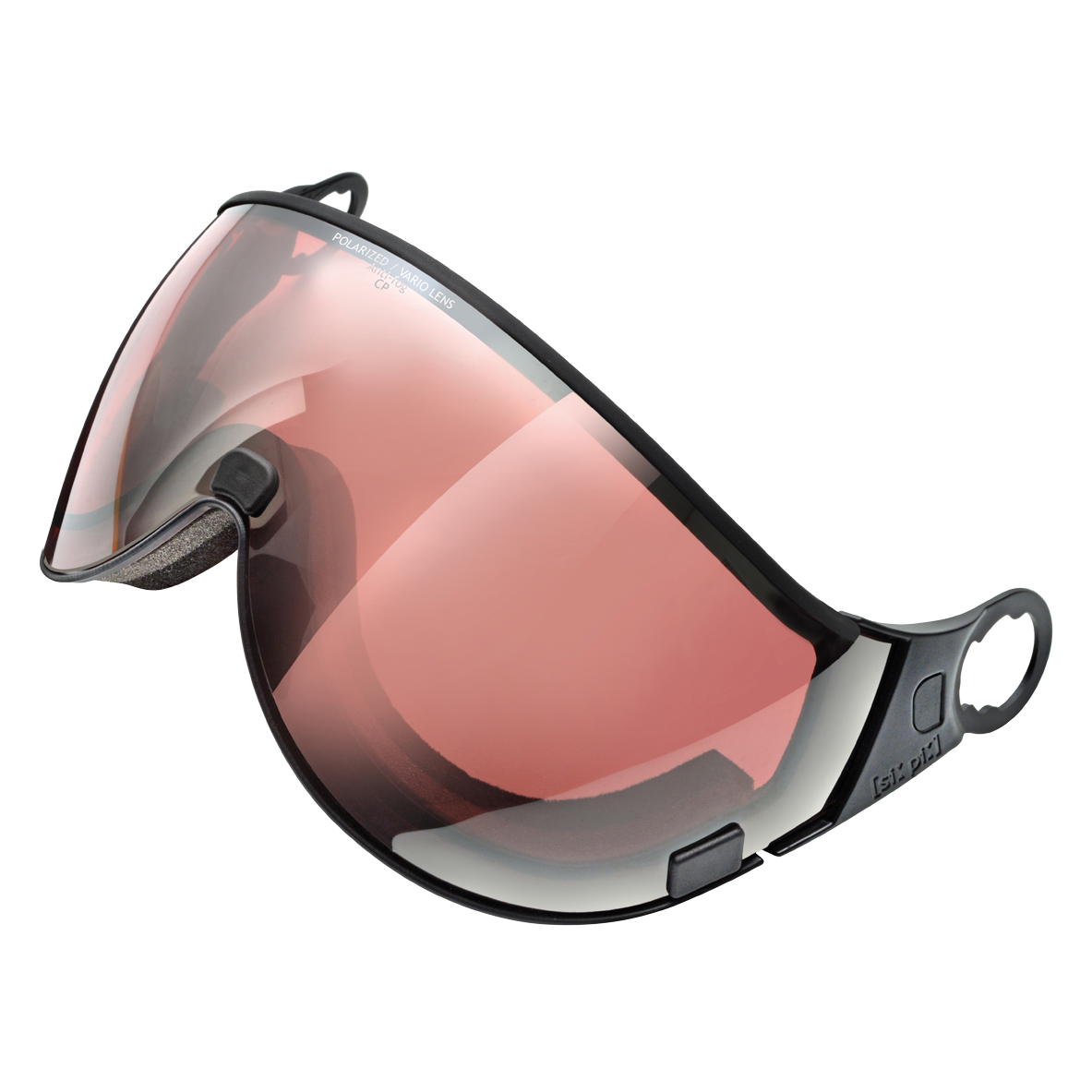 cp polarised visier - red mirror - black frame 1.6