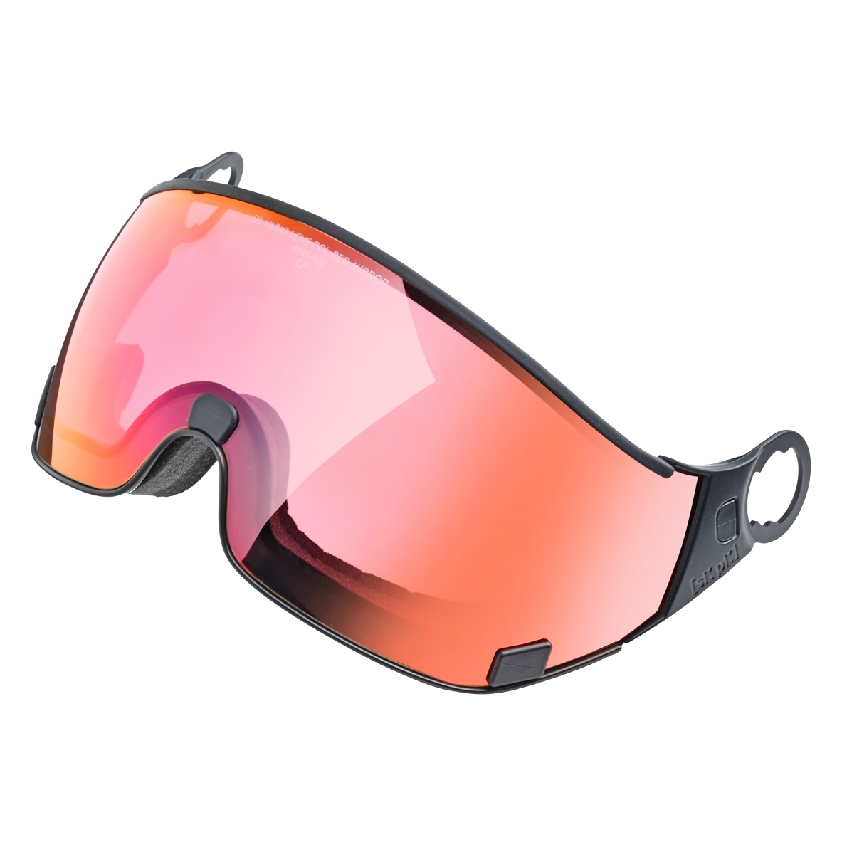 cp polarised visier - red mirror - black frame