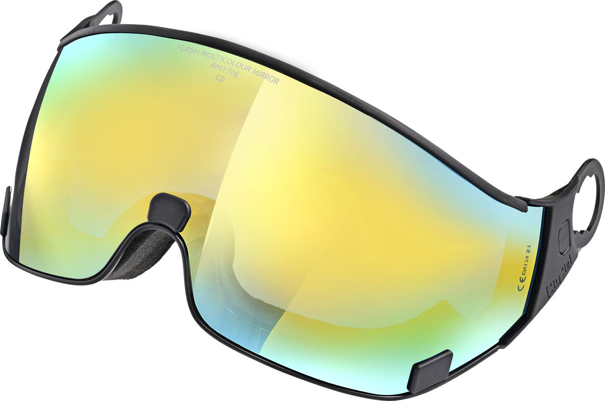 cp single lens visier xs - multicolor mirror - black frame