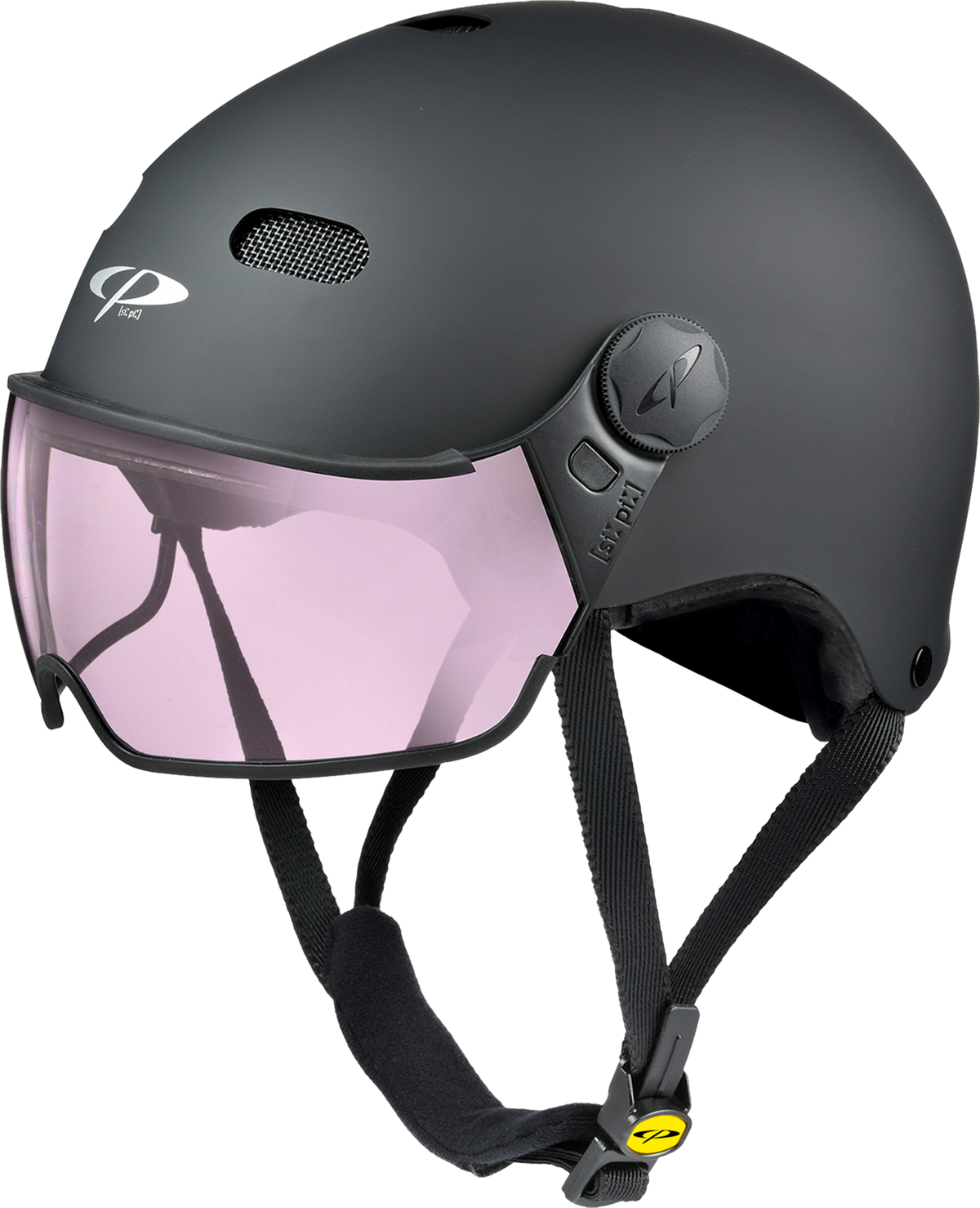 CP Carachillo Urban Bike, Velo Helm mit Visier - black photochromic