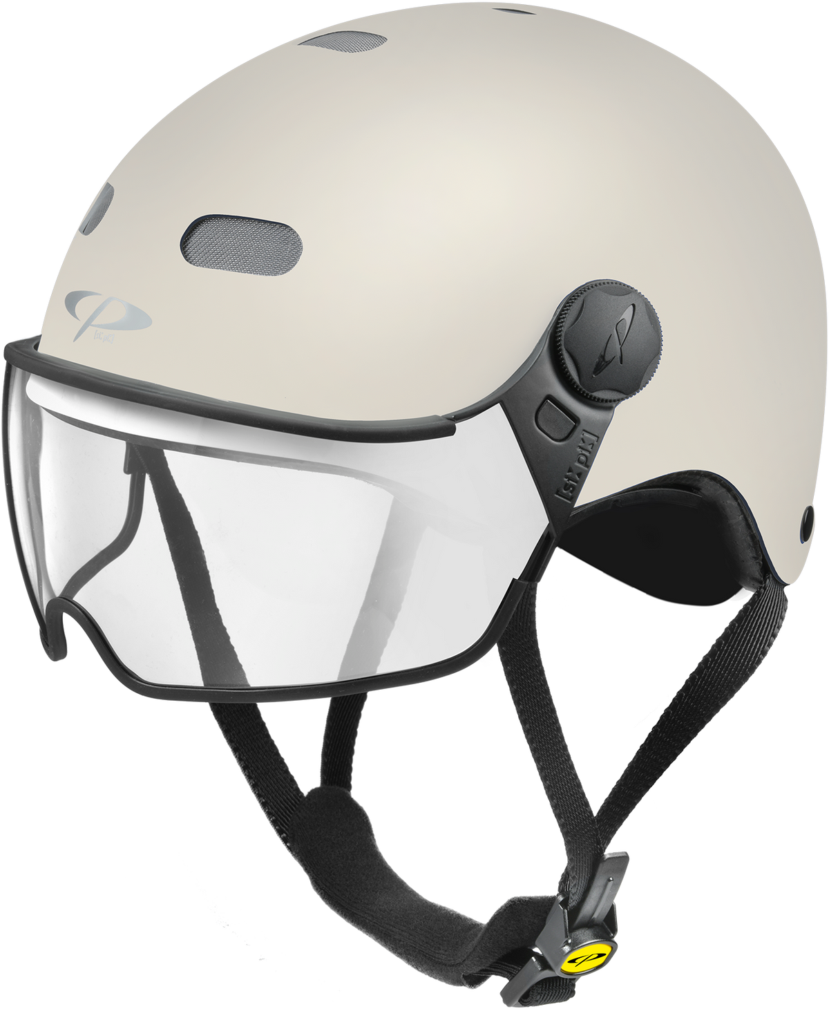 CP Carachillo Urban Bike, Velo Helm mit Visier - stone