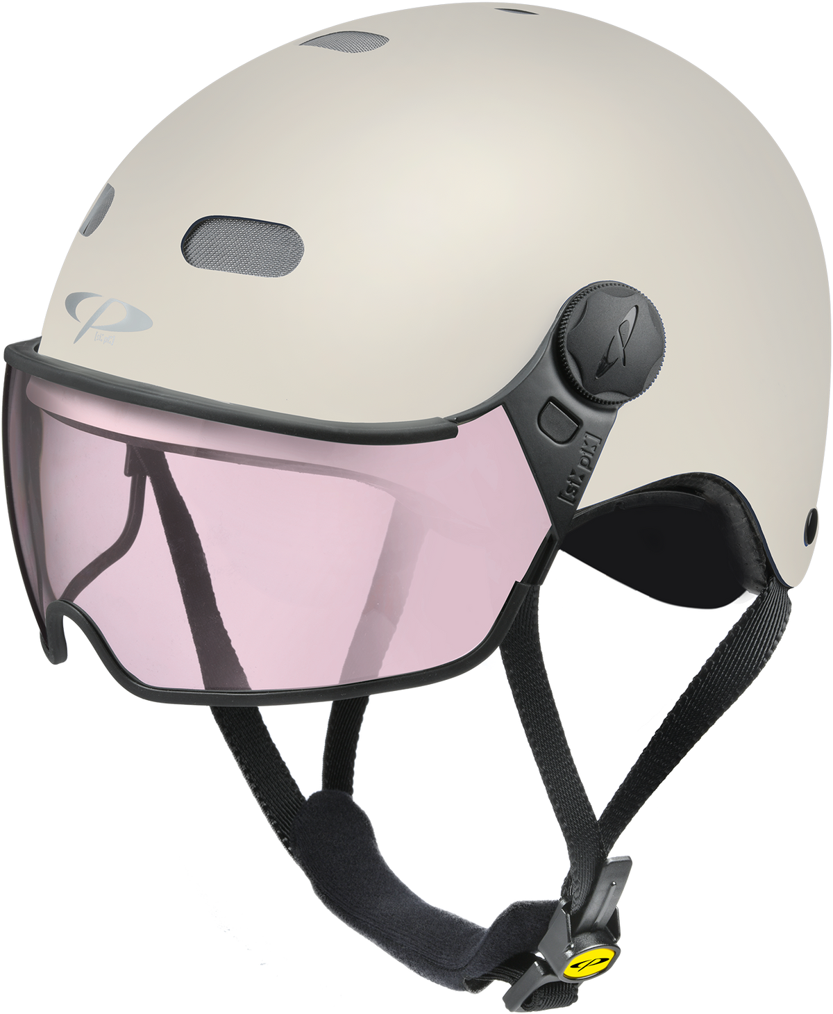 CP Carachillo Urban Bike, Velo Helm mit Visier - stone photochromic