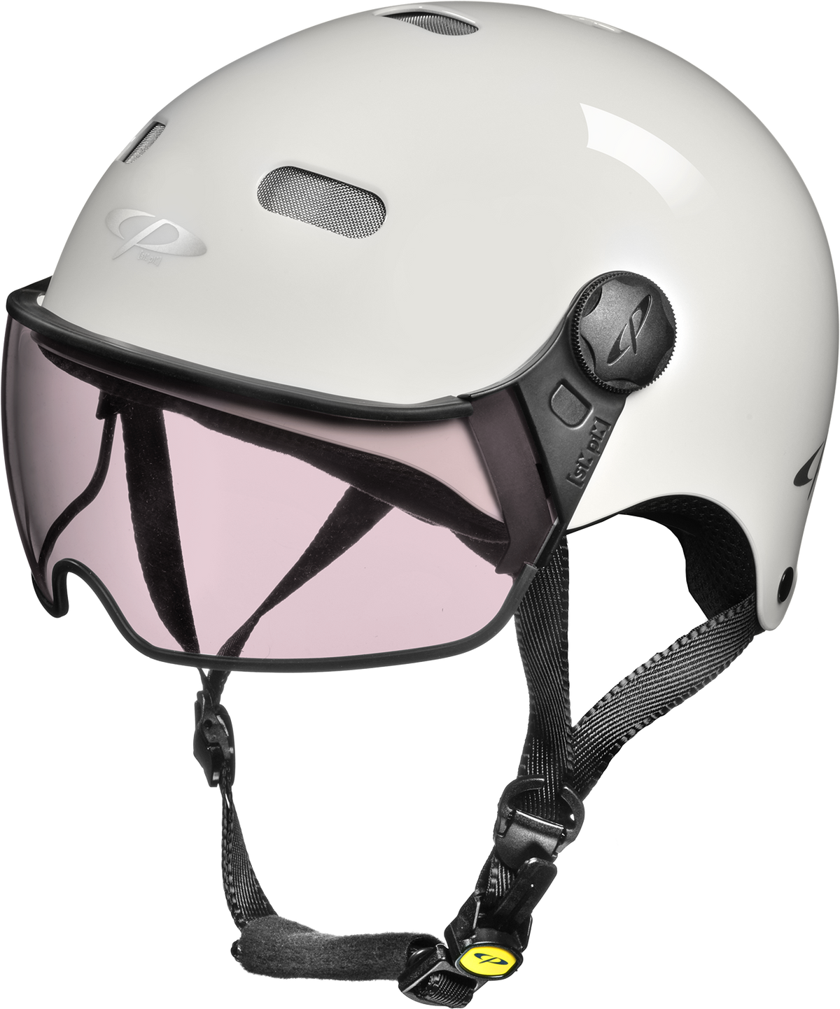 CP Carachillo Urban Bike, Velo Helm mit Visier - white photochromic