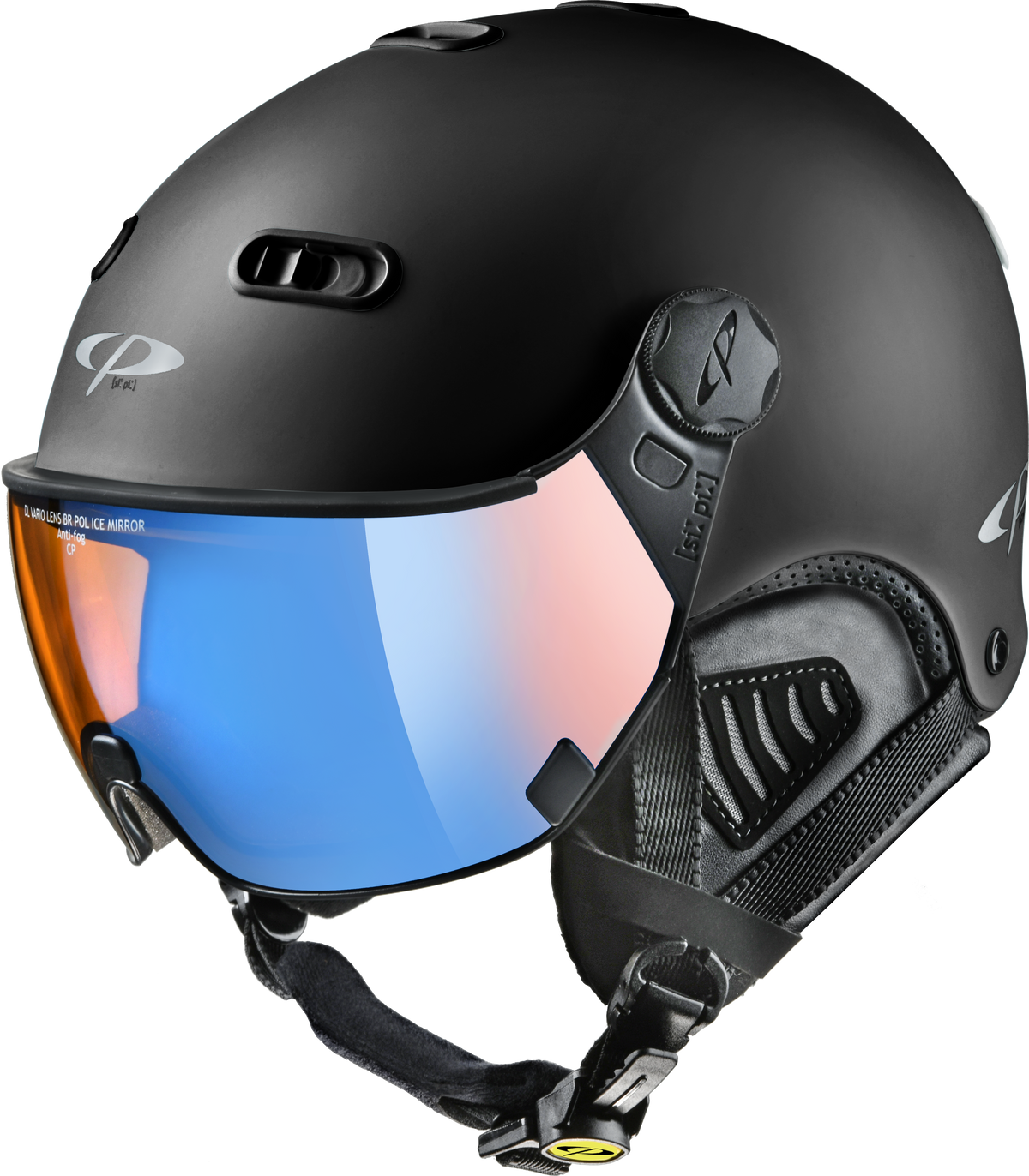 CP Carachillo Skihelm mit Visier in Black - polarised