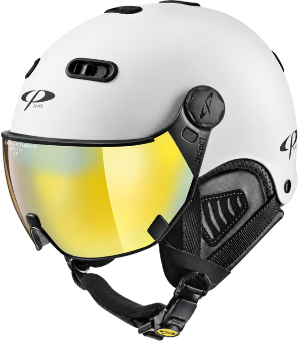 CP Carachillo Skihelm mit Visier in white - single lens 