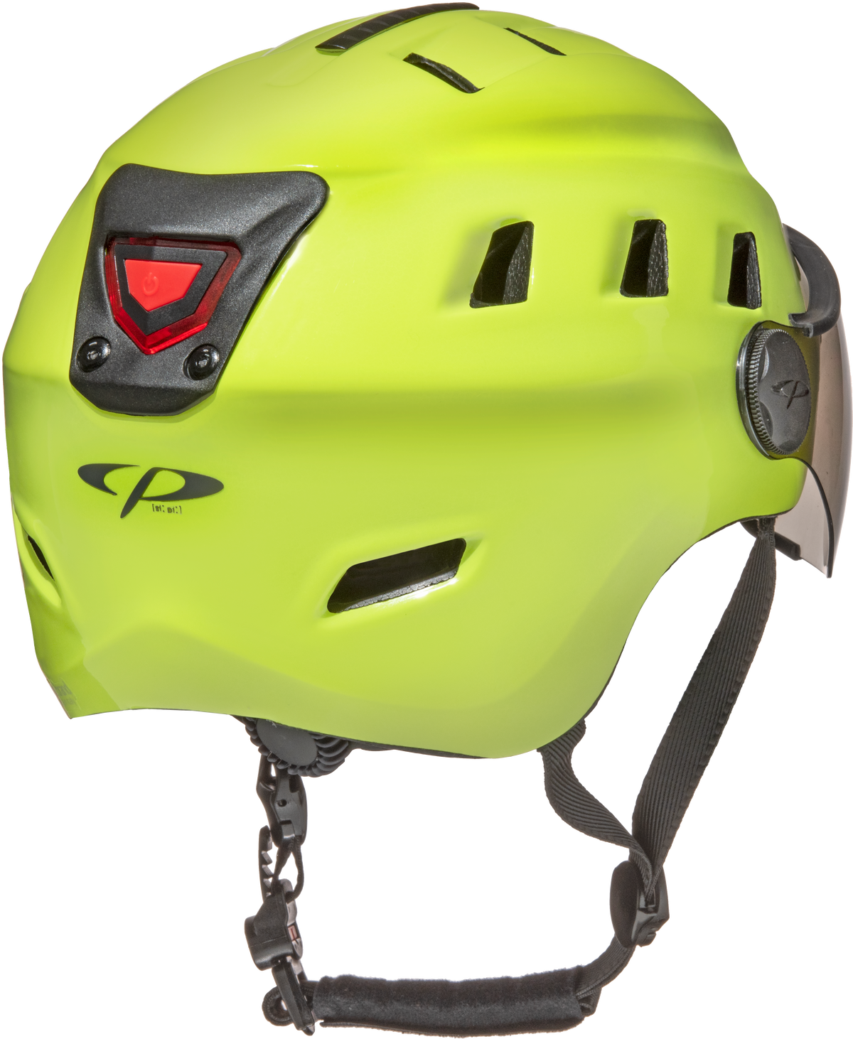 CP Chimo Bike, Velo Helm mit Visier - yellow rear