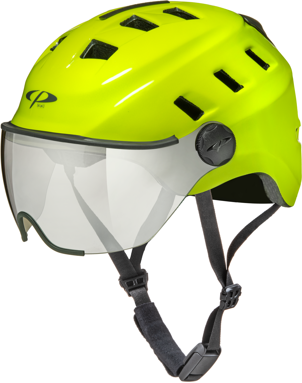 CP Chimo Bike, Velo Helm mit Visier - yellow