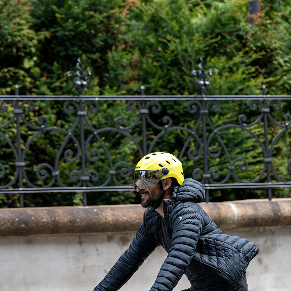 CP Chimo Bike, Velo Helm mit Visier - yellow emotion 