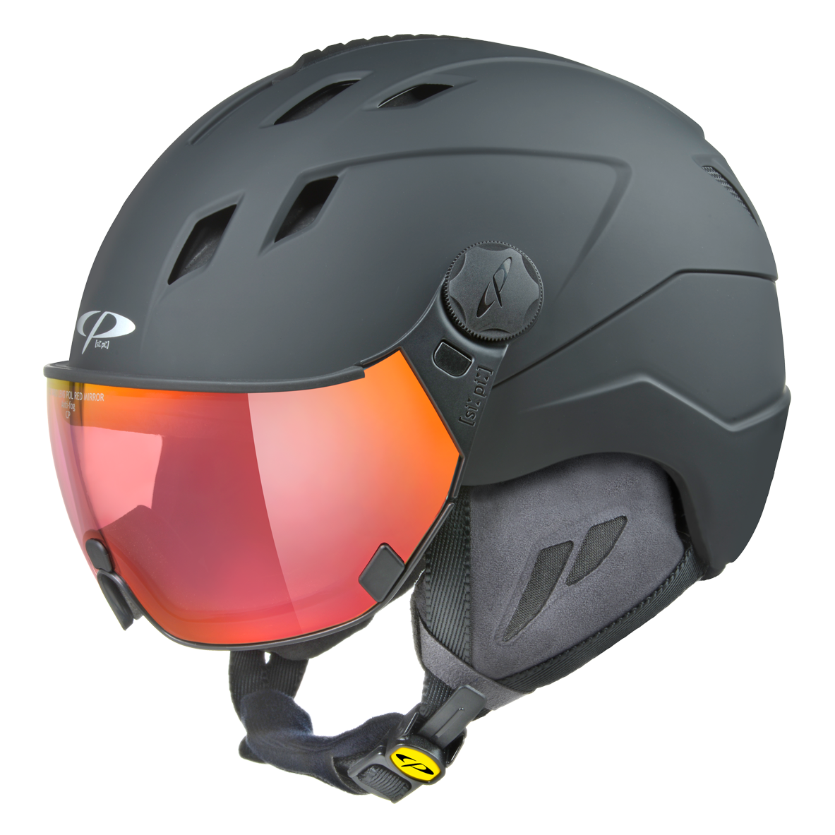CP Corao+ Skihelm mit Visier in Black - Polarised 25-26