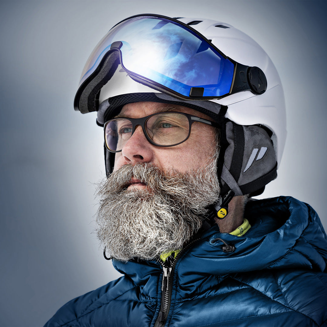 CP Corao+ Skihelm mit Visier in Lightgrey - emotion 