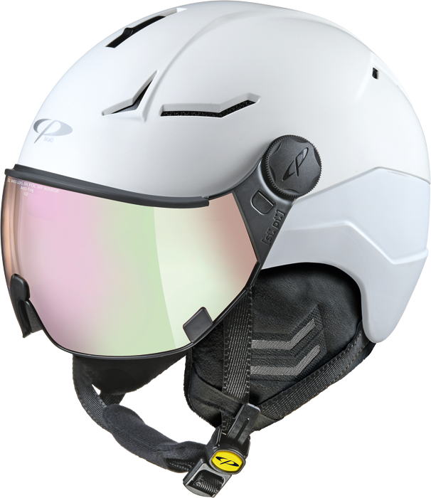 CP Coya+ Skihelm mit Visier in white - Polarised 25-26