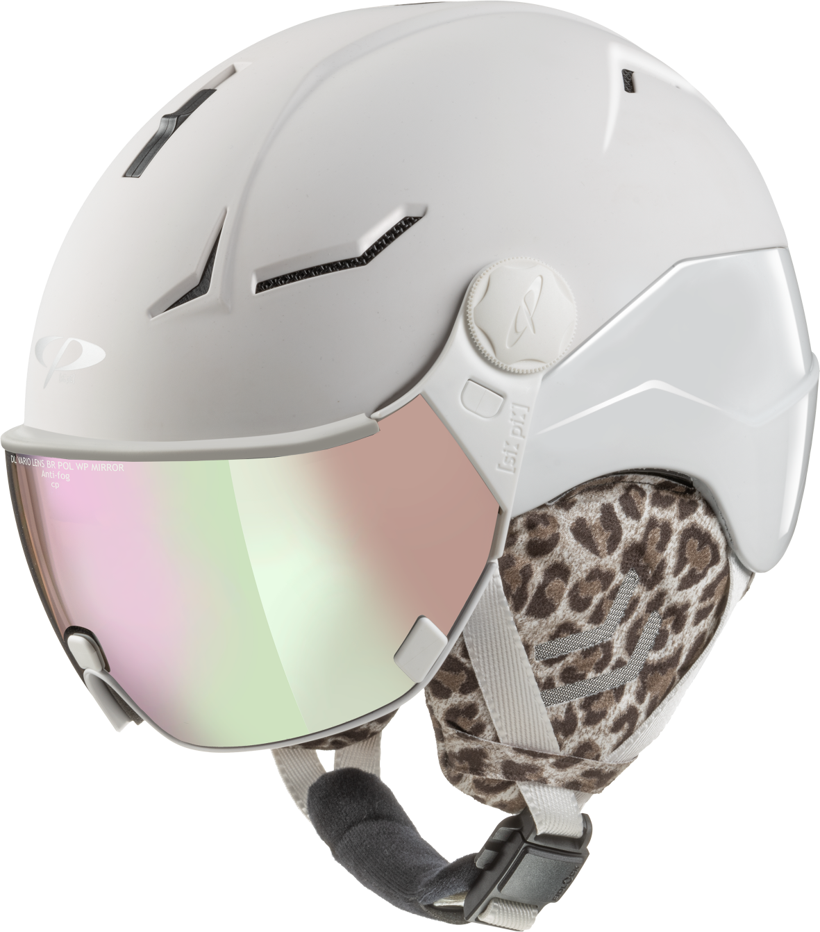 CP Coya+Leo Skihelm mit Visier in white - Polarised 25-26