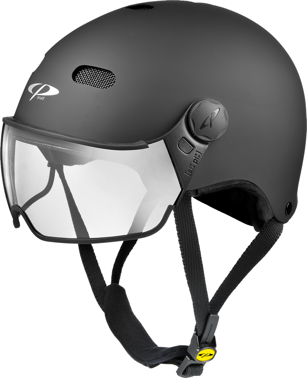 CP Carachillo Urban Bike, Velo Helm mit Visier - black