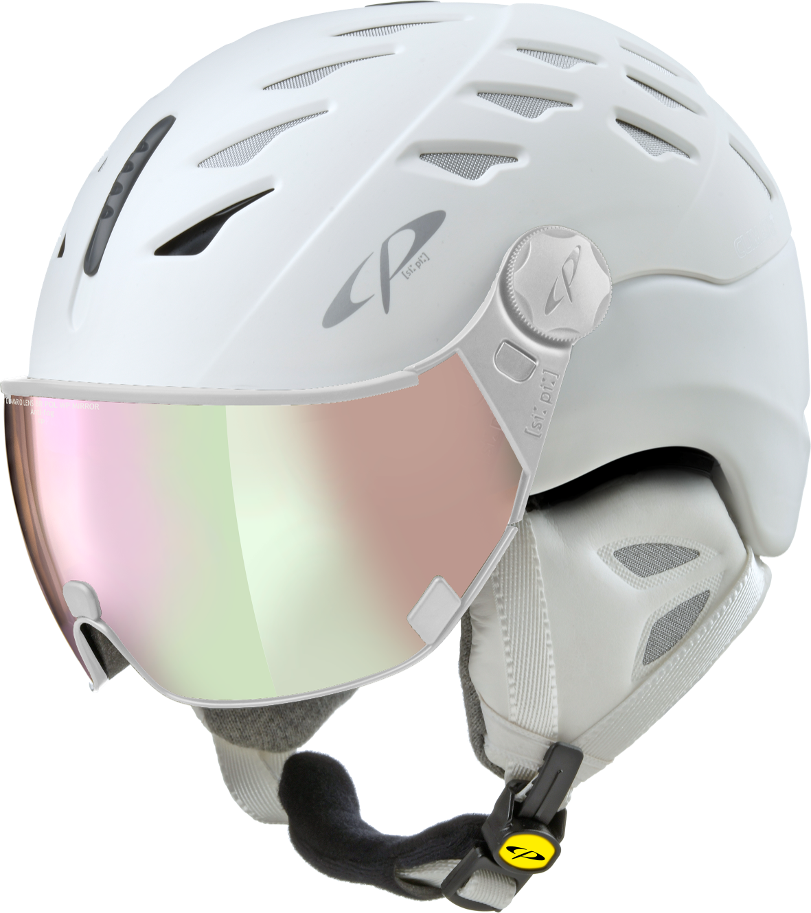 CP Cuma Cashmere Skihelm mit Visier in white - polarised