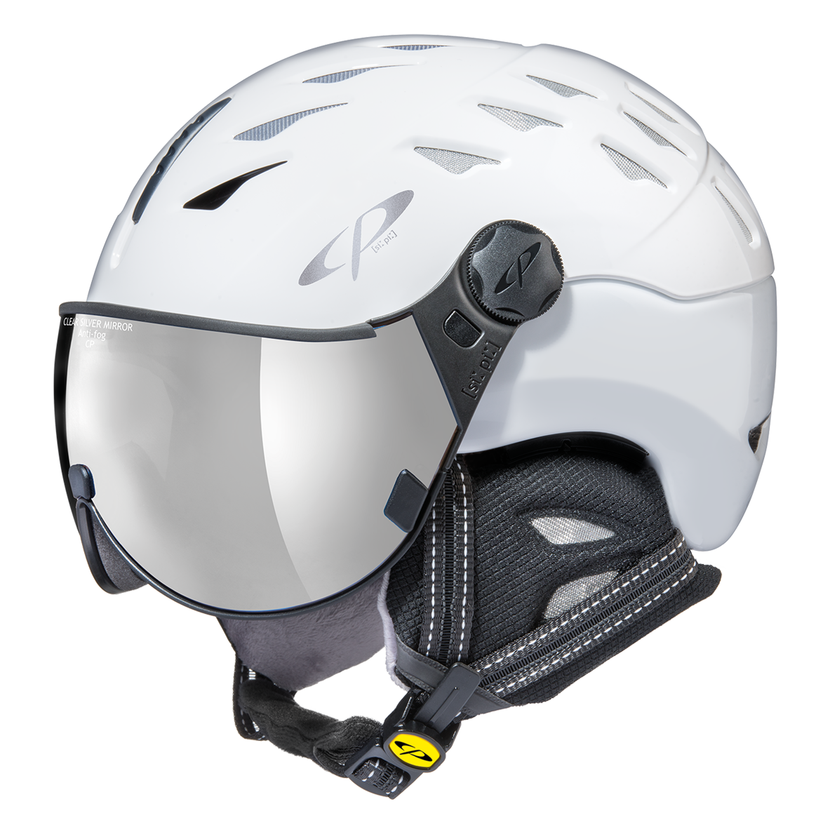 CP Cuma Skihelm mit Visier in white  - single lens