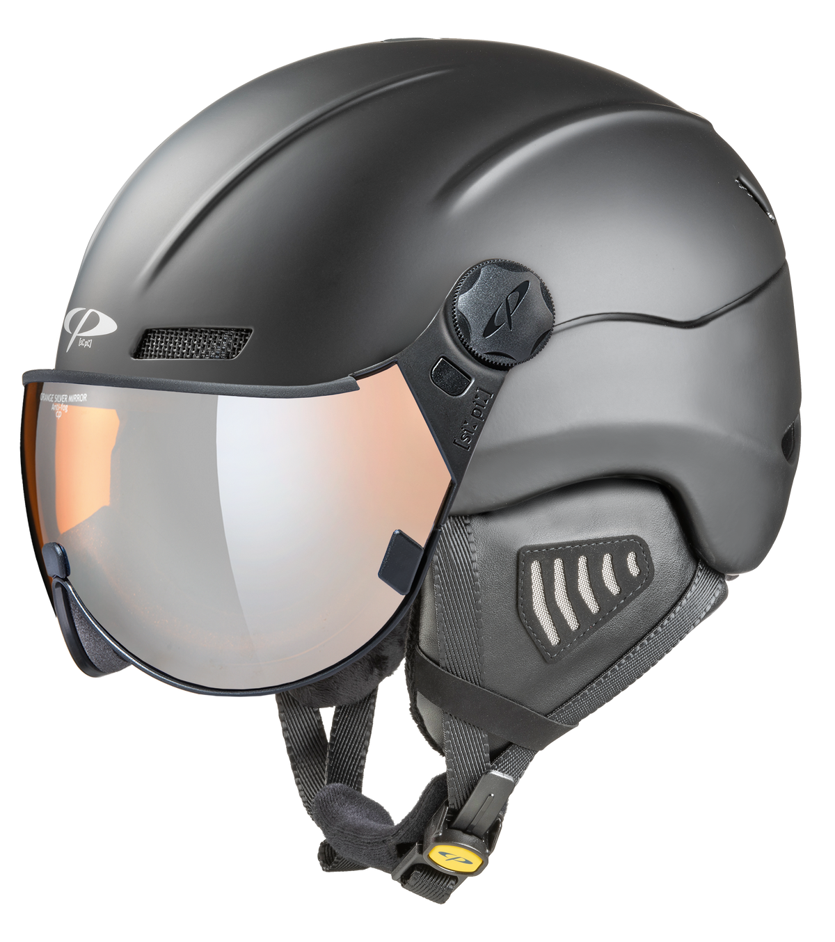 CP New Camurai Skihelm mit Visier in Black - single lens 
