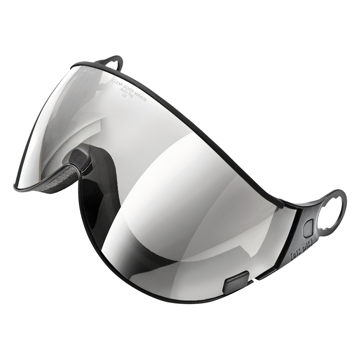 cp single lens visier - silver mirror - black frame 1.6