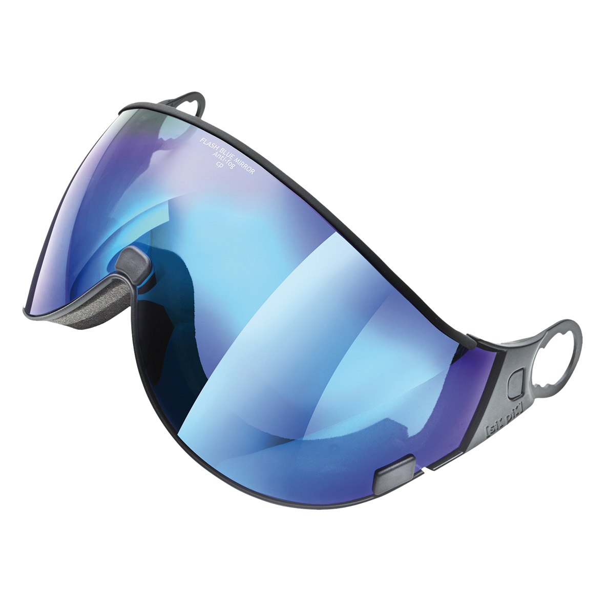 cp single lens visier - blue mirror - black frame 1.6