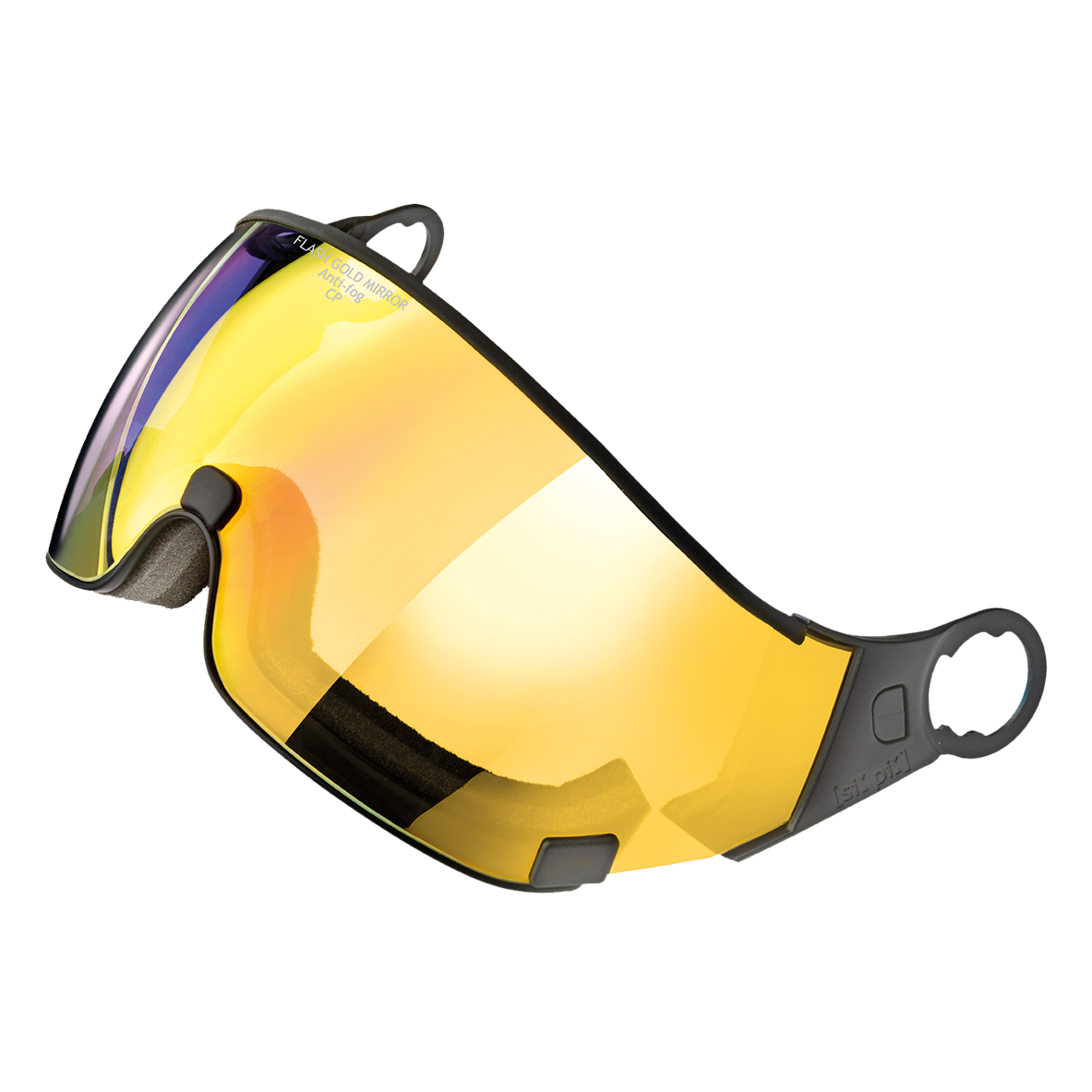 cp single lens visier - gold mirror - black frame 1.6